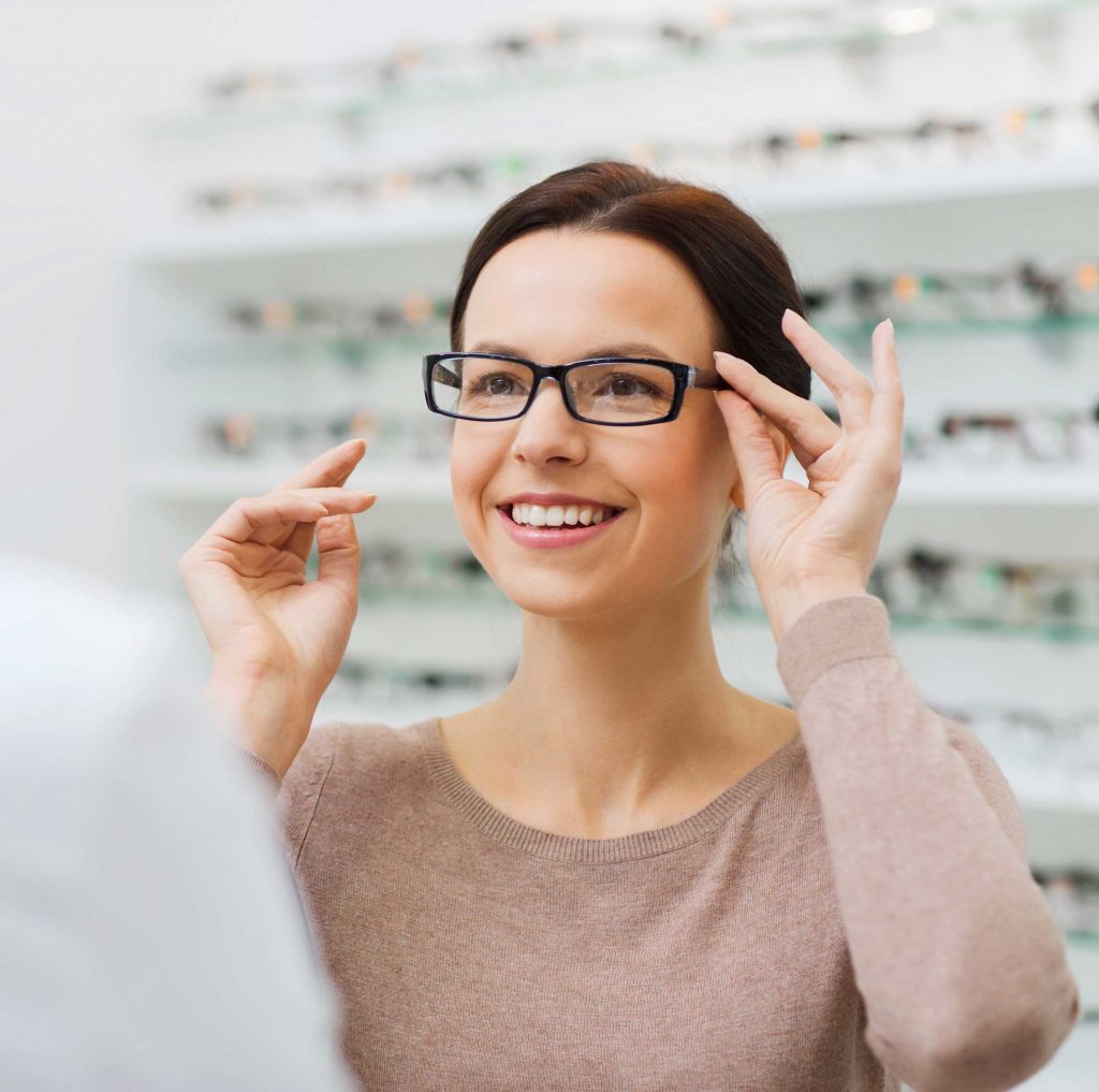 client particulier chez un opticien