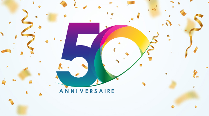 logo des 50 ans de Lapeyre Groupe
