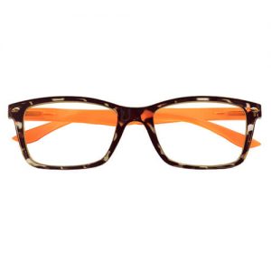 lunette de lecture ecaillle avec branches orange - lu771