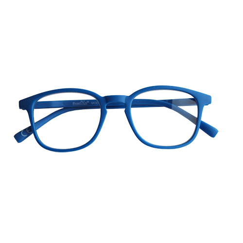 lunette de lecture-effet-caoutchouc-bleue-lu760