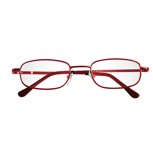 lunette de lecture en métal-rouge-lu812