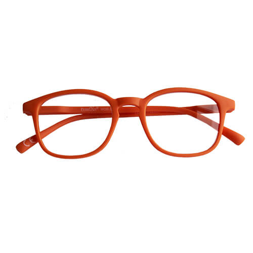 lunette de lecture-toucher-caoutchouc-orange-lu761
