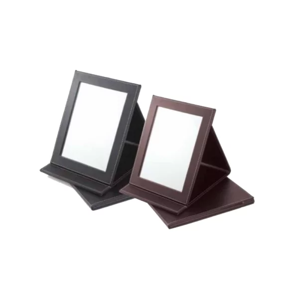 miroirs pliants de table de couleur marron et noir