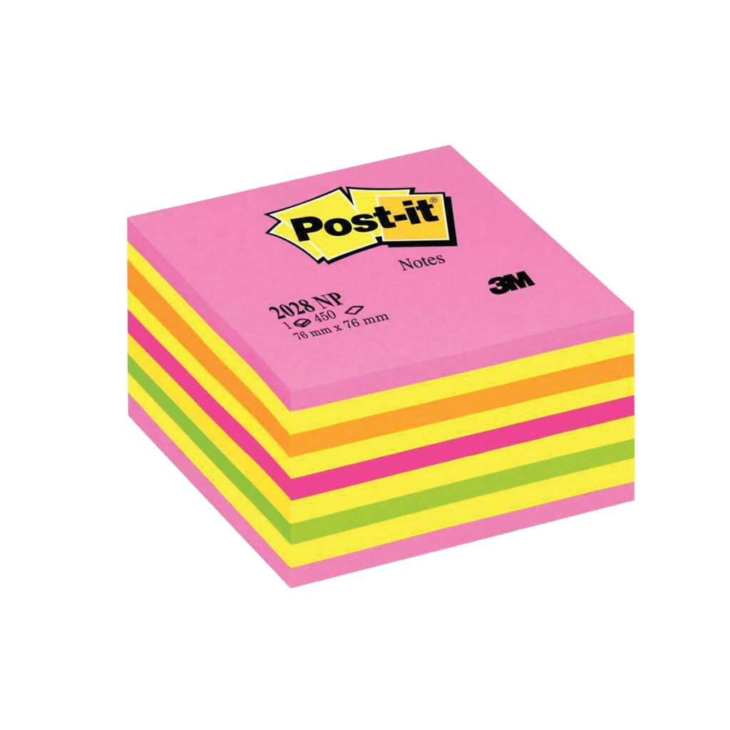 Post-it Cube de notes repositionnables 76 x 76 mm - Jonquille - Bloc de 450  feuilles - Post it, notes repositionnables