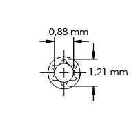 dimensions de la vis Torx T3